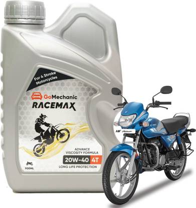 GoMechanic Racemax 4T 20W40 API SJ JASO MA2 High Performance Engine Oil For HERO HF-DELUXE GMUN4TLB001 Synthetic Blend Engine Oil