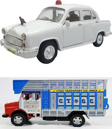 centy VIP Ambassador Car And Public Truck Train Combo (Pack of 2, Multicolor)