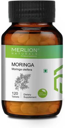 Merlion Naturals Moringa Tablets (Moringa oleifera), All Natural, Pure Herbs 500mg x 120 Tablets