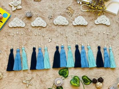 LacyKnots Macrame Wall Hanging Boho Wall Decor, Handmade Cloud Hanging Washing Machine Door Hinge