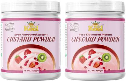 Mr.Kool Custard Powder (Rose Flavor) Pack 2 for Ice Cream, Baking Cake, Egg less Custard Powder