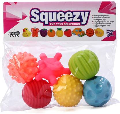ARNIYAVALA Squeezy Bath Toys Fruits Shape Pack of 6 Bath Toy