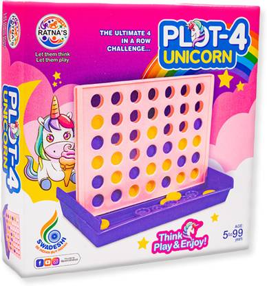 Ratnas Plot 4 Unicorn for Kids Party & Fun Games Board Game (1944) Party & Fun Board Game