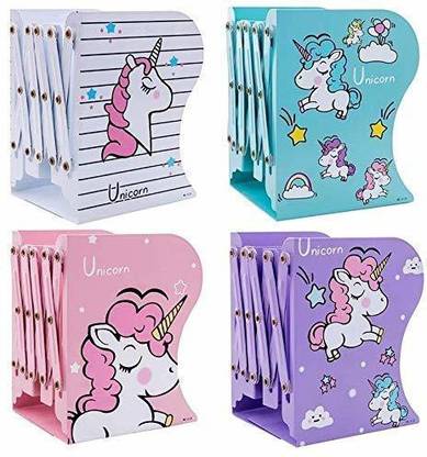 TRIVYOM Bookends Unicorn Book Stand Shelf Organiser (Unicorn Theme) Stainless Steel Book End