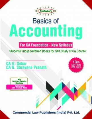 Basics Of Accounting Ca Foundation (New Syllabus) (2022)