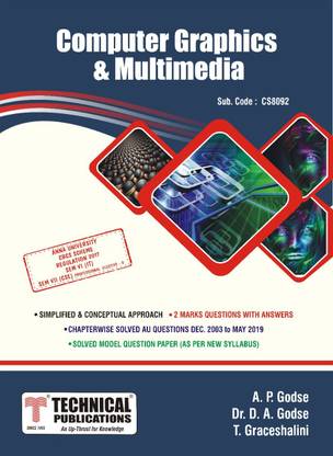 Computer Graphics & Multimedia for Anna University R17 CBCS (VI- IT -CS8092) / (SEM VII CSE- Prof. Elec.-III - CS8092)