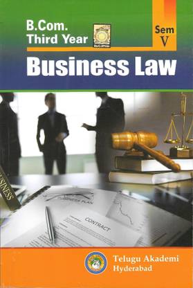 B.Com. Third Year Business Law Sem-V [English Medium] [Telugu Akademi]