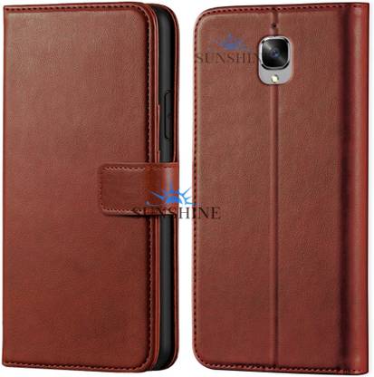 सनशाइन Flip Cover Oneplus- 3T For Leather Inside TPU with Card Pockets, Magnetic Closure के लिए
