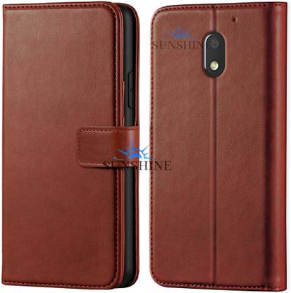 SUNSHINE Flip Cover for MOTO E3 POWER For Leather Inside TPU with Card Pockets, Magnetic Closure
