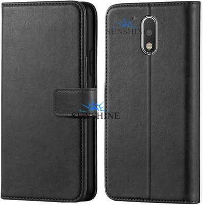SUNSHINE Flip Cover for MOTO G4 PLUS For Leather Inside TPU with Card Pockets, Magnetic Closure