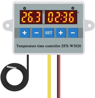 amiciSmart 220V Digital Thermostat,Heating Cooling Temperature Monitoring Device -50°~110°C Temperature Sensor and Controller Electronic Hobby Kit