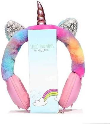 stylie modern Alternatives Cartoon Unicorn over Ear Wired Portable Headphone Wired Headset(Multicolor) Wired