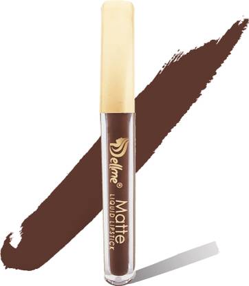 Dellme Dark Brown Shade (No-11)Smudge Water Proof Liquid Matte Lipstick