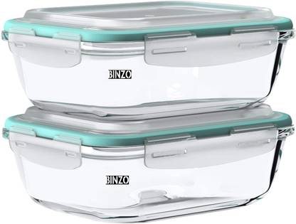 BINZO 800 ml, Set of 1 | Microwave Safe Airtight Food-Storage Containers 2 Containers Lunch Box
