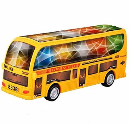 ESSJEY TOY 3D Dream Musical Bus Magic Bump and Go Dream Bus with Music