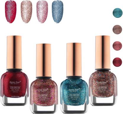 Seven Seas Color Stay Nail Polish Combo Pack Multicolor