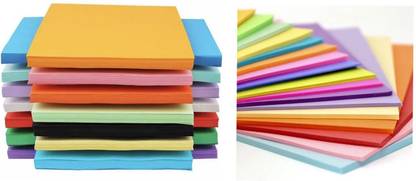 Oddy Double Sided Pastel Color Sheets (Pack of 2, Total - 40 sheets) Heavy Card Paper UNRULED THICK PAPER, 4 Sheets x 5 Colors = 20 sheets per pack A4 180 gsm Coloured Paper