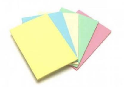 ओडी Double Sided 100 pc Pastel Color Paper, 4 COLORS अनरुल्ड, पैक ऑफ 1, टोटल - 100 शीट्स A4 रंगीन पेपर