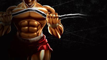 Baki Anime Poster MultiColor PhotoPaper Print 12 inch X 18 inch, Rolled Photographic Paper
