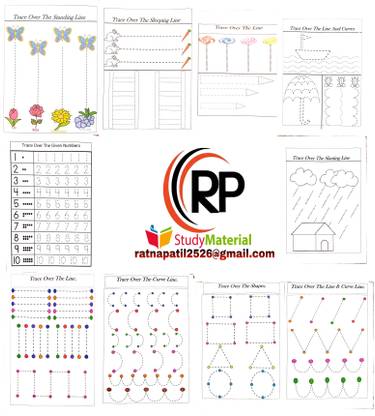 Worksheet For Play Group & Nursery With Washable Plastic Coated File