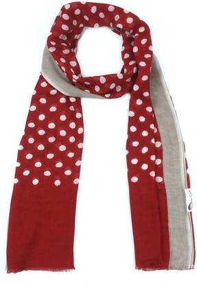 कश्मीरे क्राफ्ट महिलाओं के लिए पोल्का प्रिंट विस्कोस फैंसी स्कार्फ