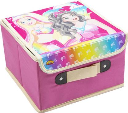 Ramson Barbie Rainbow print foldable and collapsible Multi purpose kids Toys Storage Box