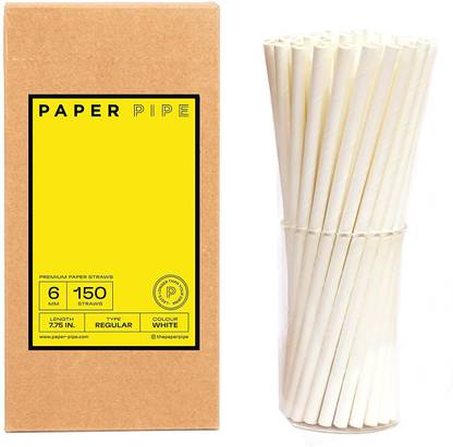 PAPER PIPE Straight Drinking Straw