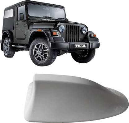 Karon Enterprise 3D Shark Fin Style Roof Car Antenna Radio For Mahindra Thar (White) Hidden Vehicle Antenna