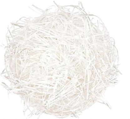 PRANSUNITA 100 gms Easter Basket Paper Grass Raffia Shreds , Color – White