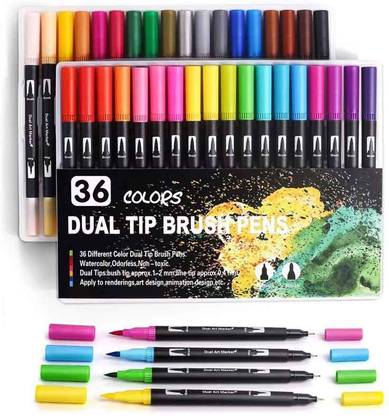 Canvazo Dual Tip Brush Pen Set of 36