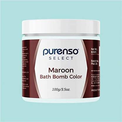 PURENSO Select - Bath Bomb Color - Maroon (100g x 1 Jar)