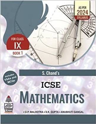 S. Chands ICSE Mathematics Book 1 Class 9 (As Per 2024 Syllabus)