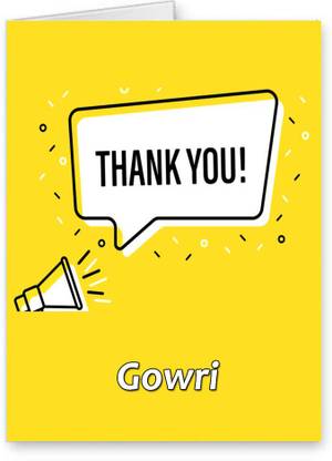 Midas Craft Thank You Gowri Gratitude Quotes 23 Greeting Card