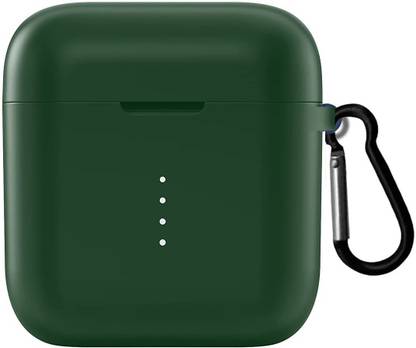 KHR Pouch for boAt Airdopes 141 True Wireless Earbuds Cover With Key Chain (Matte Green)