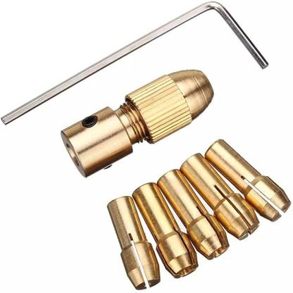 Svojas Mini Twist Drill Tool Chuck Bit Set with Screw, Set of 7