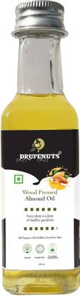 Drupenuts Cold Pressed Oil Almond Oil Glass Bottle