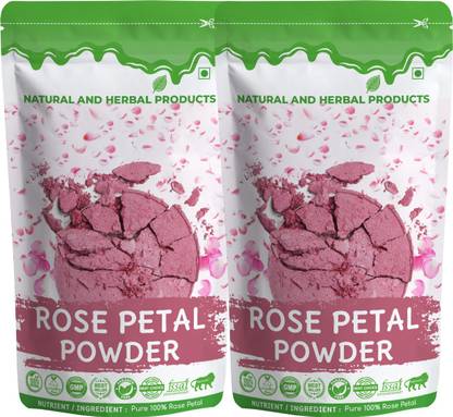 NATURAL AND HERBAL PRODUCTS Rose Petal Powder for Baby Bath | Face Pack | Skin Brightening | Juice | Drink