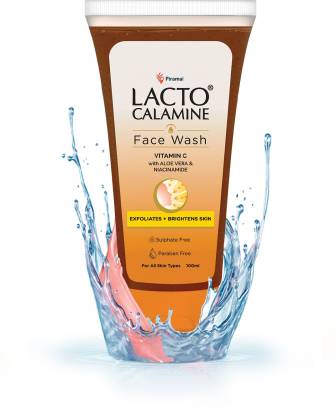 Lacto Calamine Vitamin C  with Aloe Vera & Niacinamide for Bright & Glowing Skin Pack3 Men & Women All Skin Types Face Wash