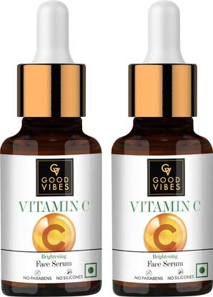 GOOD VIBES Vitamin C Brightening Face Serum (10 ml, Pack of 2)