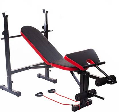 IRIS 39-in-1 Multifunctional Weight Bench with Squat Rack, Leg Extension, Bicep Bar Multipurpose Fitness Bench