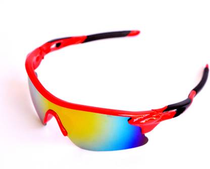 Cubana Club Red Black Sports Googles Mirrored UV Protection For Men Cricket Goggles Cricket Goggles