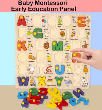 blue seed AtoZ Learning toy Board 3D Alphabet Puzzle Construction Building Blocks Games