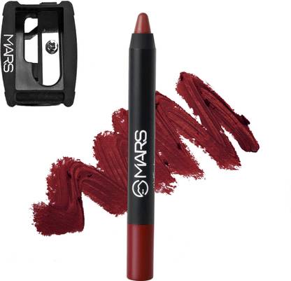 MARS Smudge Proof Long Lasting Matte Lip Crayon With Sharpner