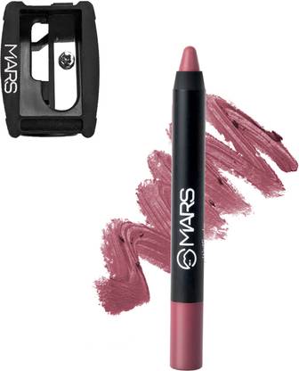 MARS Smudge Proof Long Lasting Matte Lip Crayon With Sharpner
