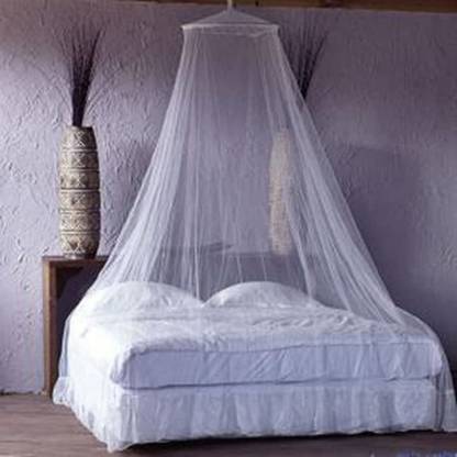 PreGen Polyester Adults Washable Double Bed Canopy Circular Curtain Mosquito Net