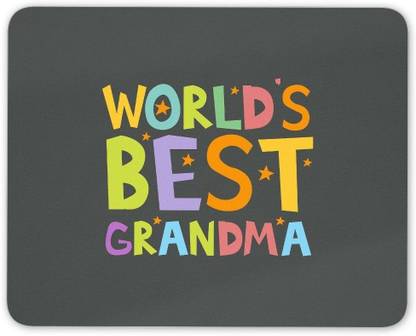 MIKKA World's Best Grandma Mouse Mat Pad - Gran Nan Nana Granny Computer Gift #19165 Non Slip Base Mousepad
