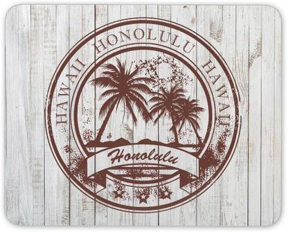MIKKA Honolulu Hawaii Mouse Mat Pad - Hawaiian Maui Oahu Waikiki Gift Computer #0112 Non Slip Base Mousepad