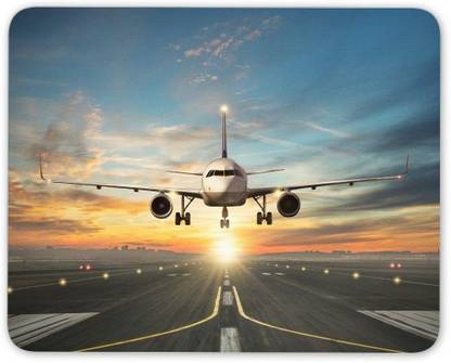 MIKKA Flying Plane Mouse Mat Pad - Jet Aircraft Aeroplane Dad Gift PC Computer #8561 Non Slip Base Mousepad