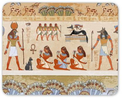 MIKKA Hieroglyphic Carvings Mouse Mat Pad - Ancient Egypt Pharaoh Gift Computer #14227 Non Slip Base Mousepad