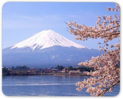 MIKKA Mount Fuji Japan Mouse Mat Pad - Japanese Mountain Sakura Gift Computer #8986q Non Slip Base Mousepad